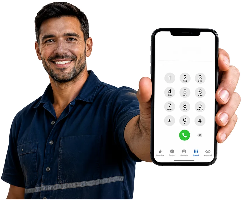 Plumber answering a Baulkham Hills enquiry by phone