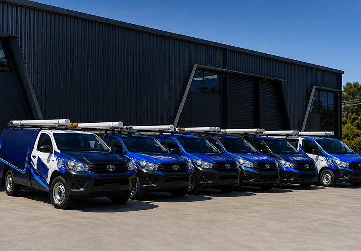 Fleet of Baulkham Hills Blocked Drains plumbing vans