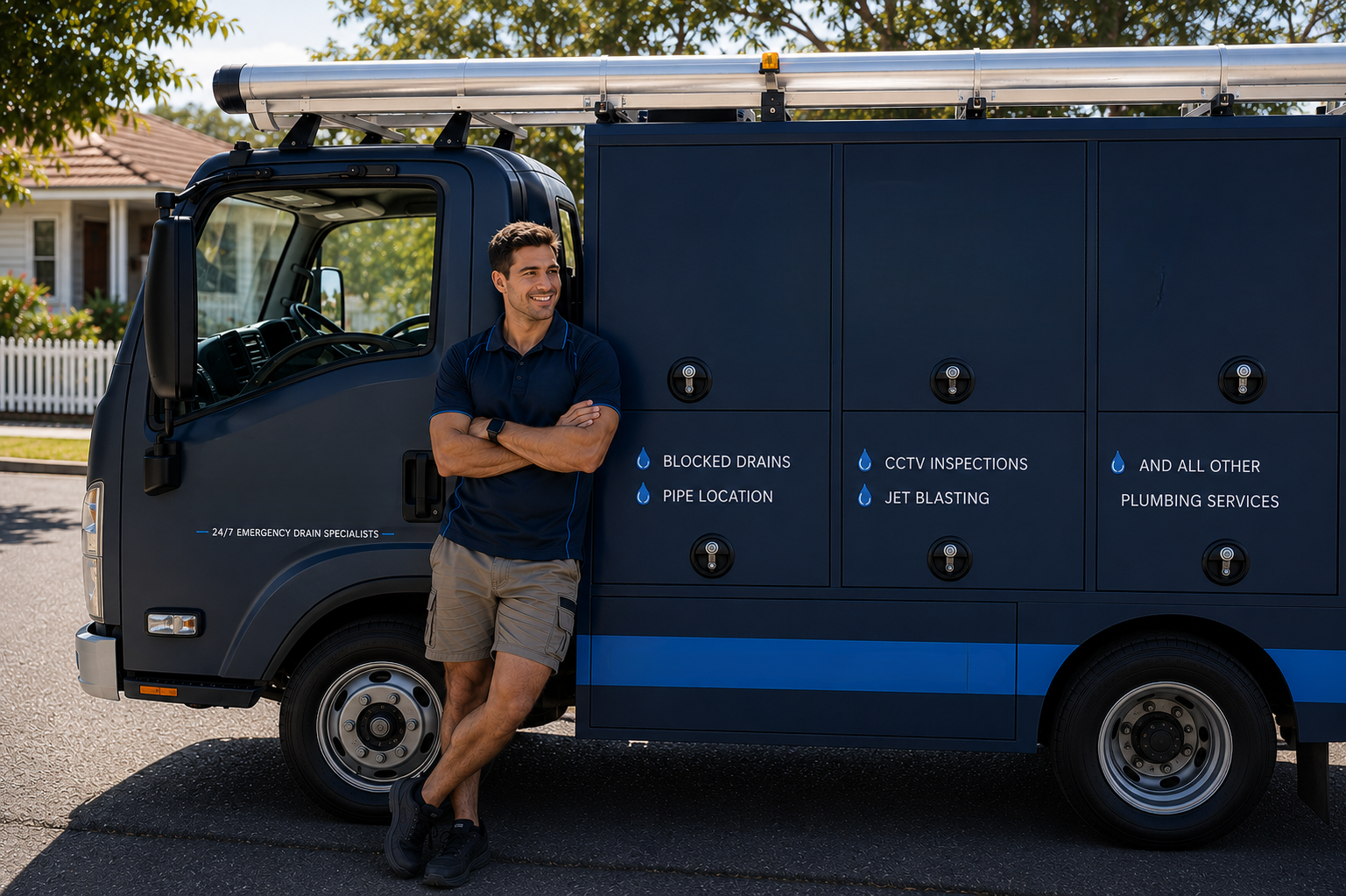 Plumber with Baulkham Hills Blocked Drains van